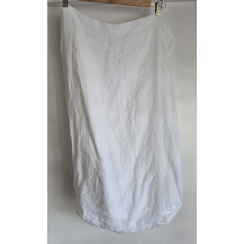 Garnet Hill Pillowcase Standard White Made in Portugal Bedding Cover 100% Linen
